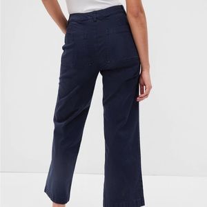 navy high rise stride ankle pants